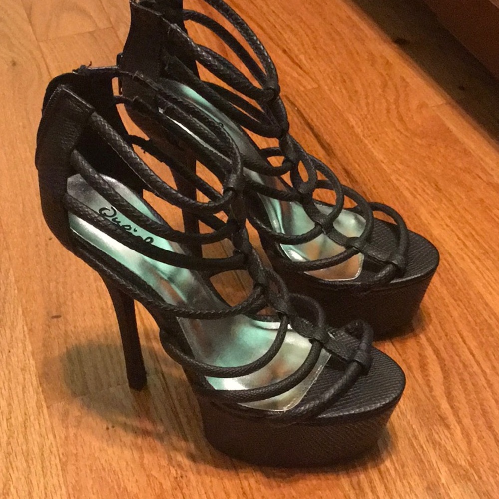 Black platform heels